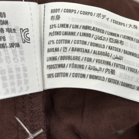 Abercrombie and Fitch Pull on High Waisted Linen Shorts - Picture 4 of 4